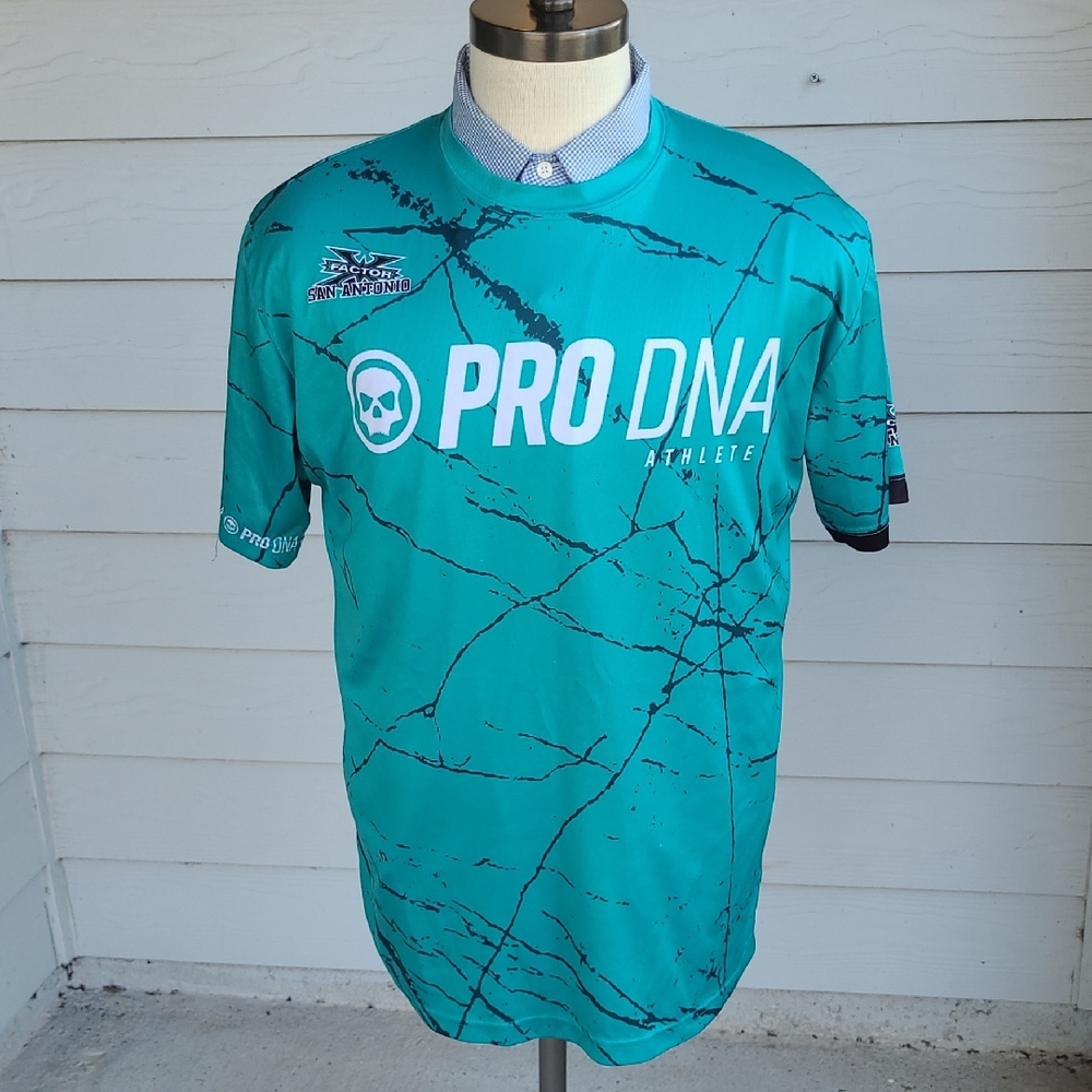 Infamous Paintball Pro Dna Turquoise Men's Large Short Sleeve Shirt Jersey